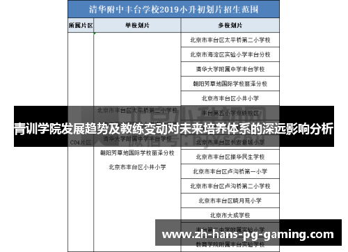 青训学院发展趋势及教练变动对未来培养体系的深远影响分析